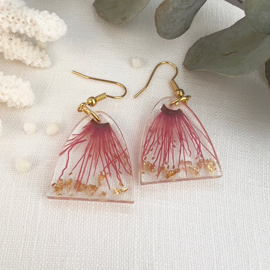 Eucalyptus flower arch earrings
