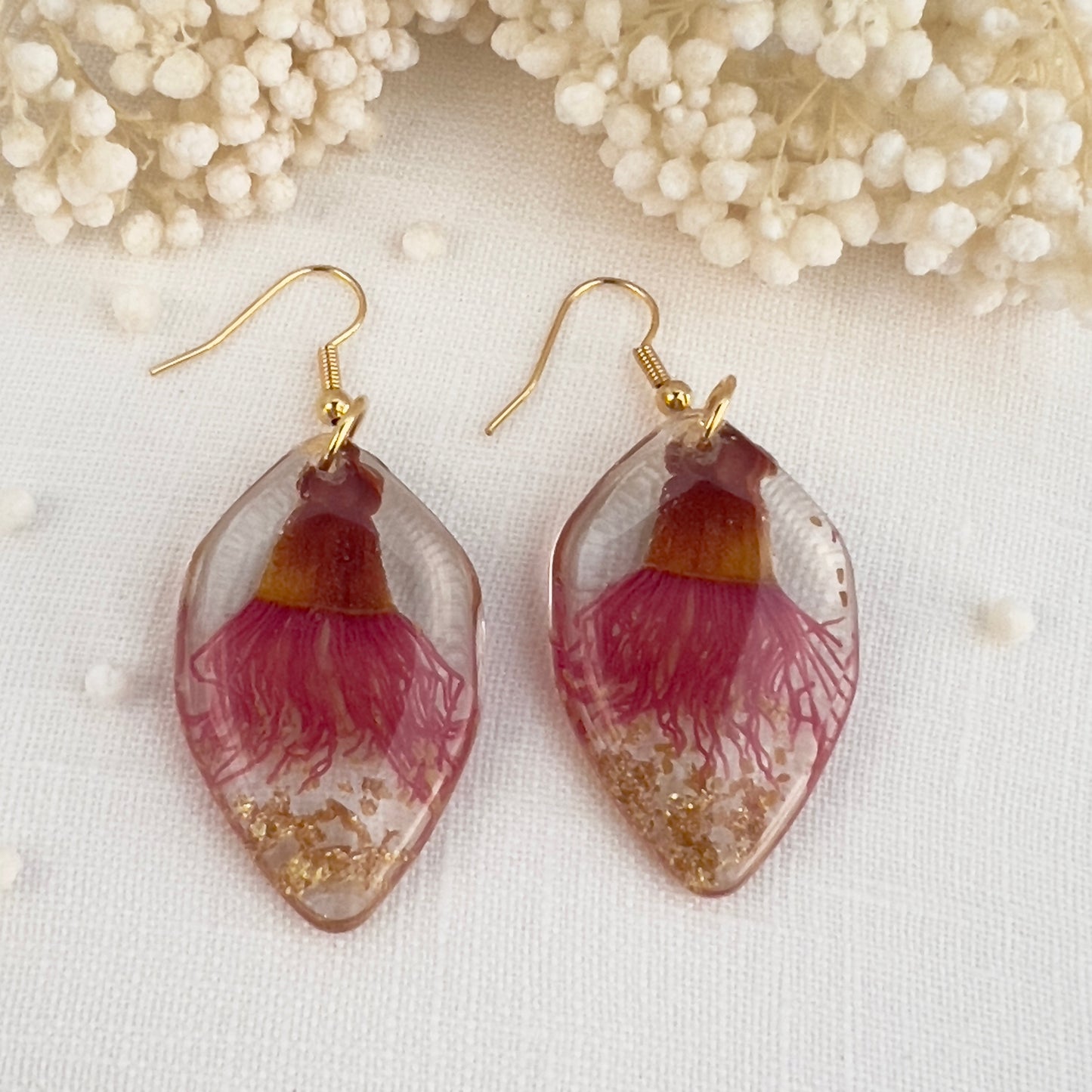 Eucalyptus flower earrings