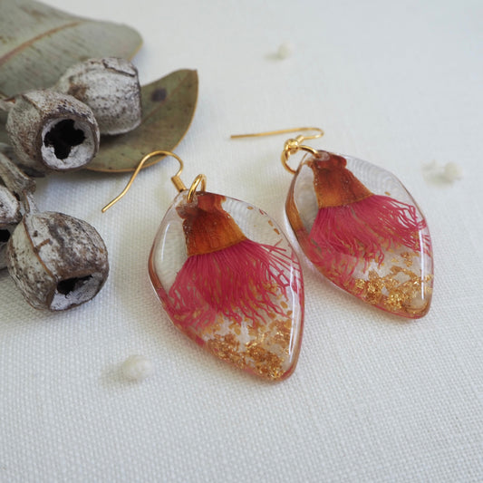 Eucalyptus flower earrings